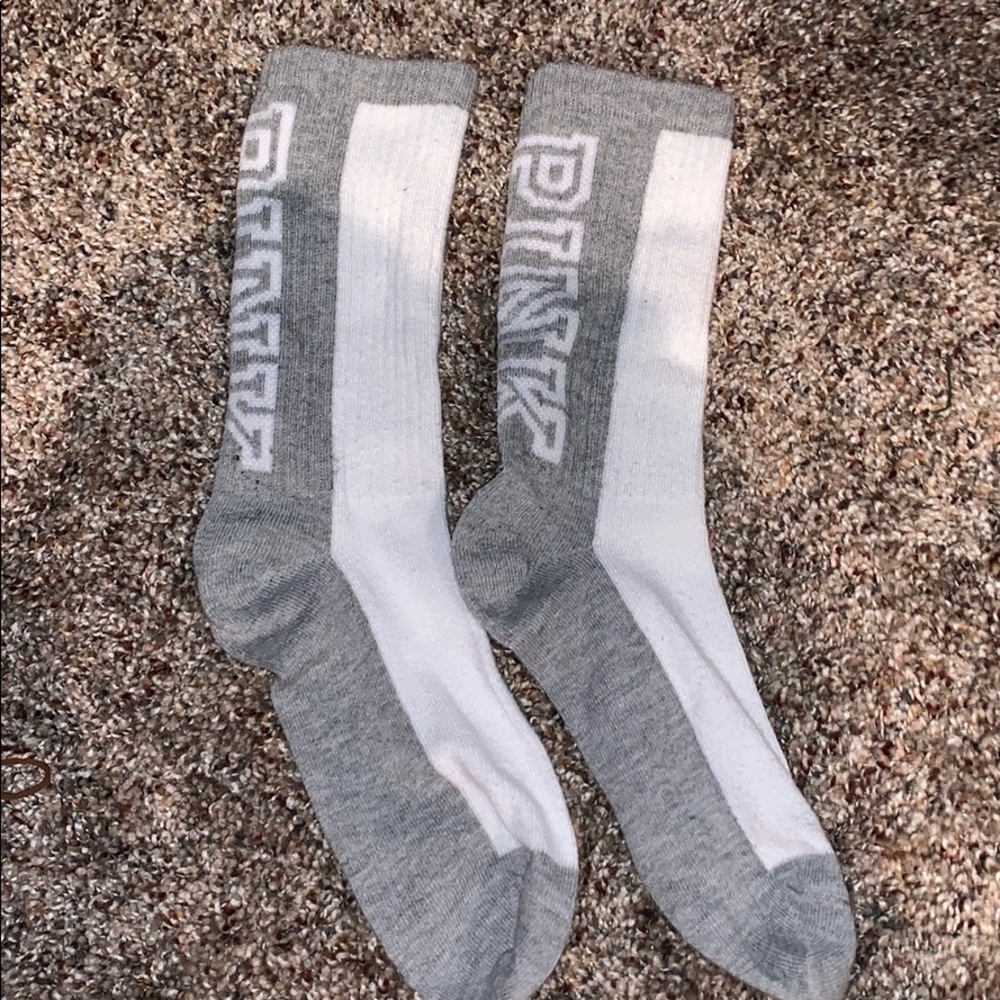 Pink crew socks